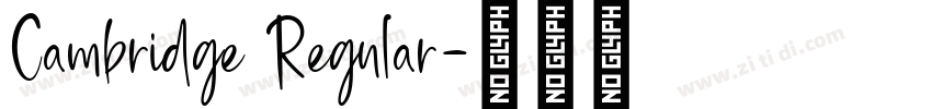 Cambridge Regular字体转换